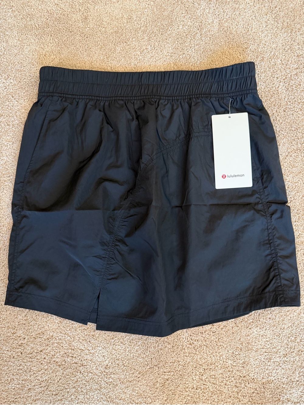 lululemon athletica NWT Black Athletic “Ruched High Rise” Mini Skirt